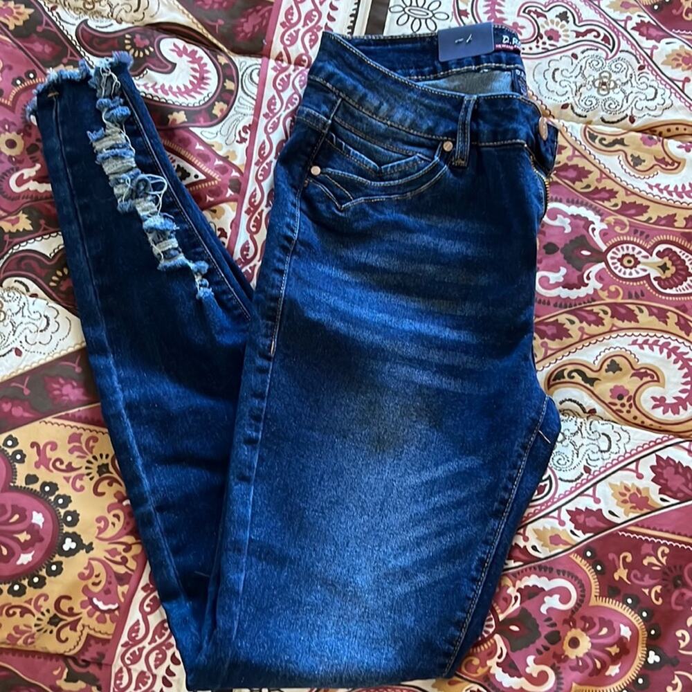 Blue Denim Skinny Jeans Junior 7 NEW with tags